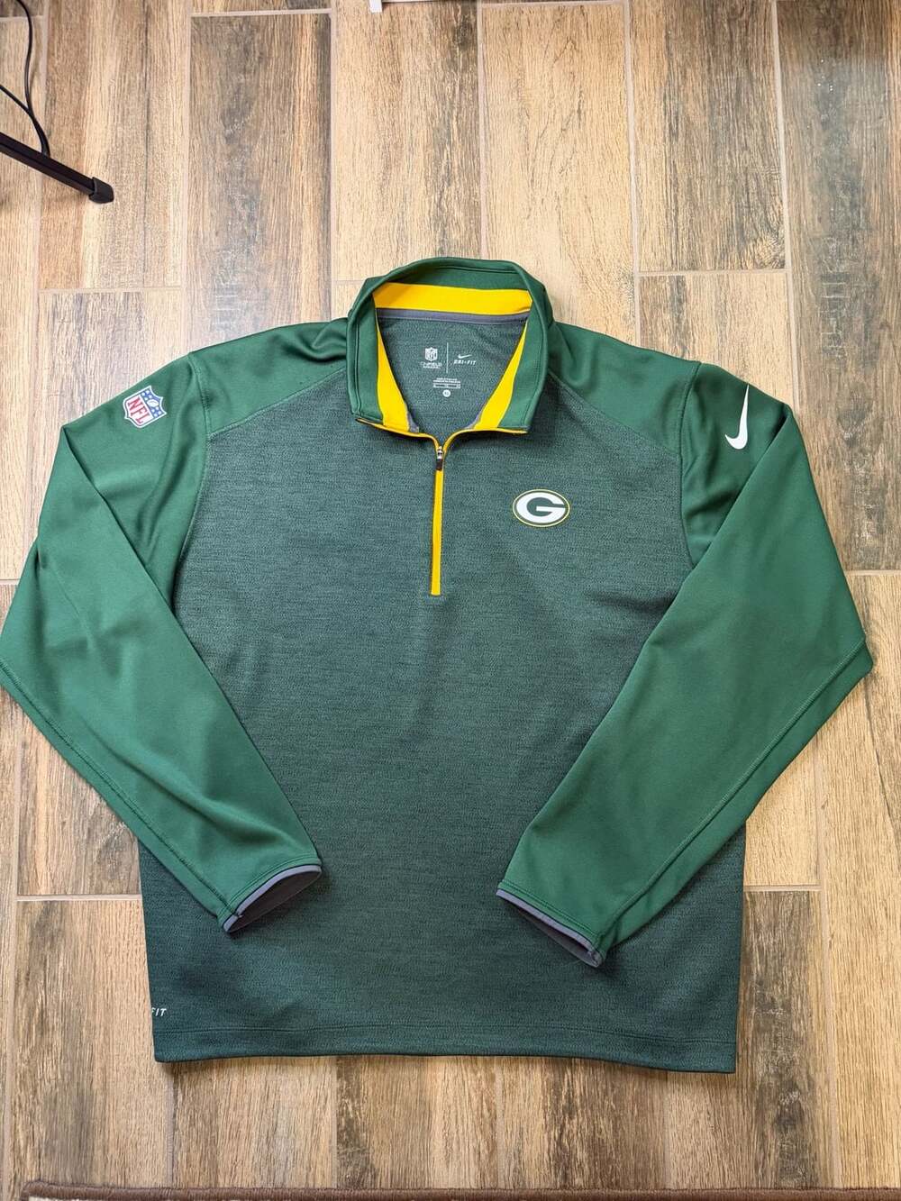 Nike Green Bay Packers Quarter-Zip Pullover Size XL